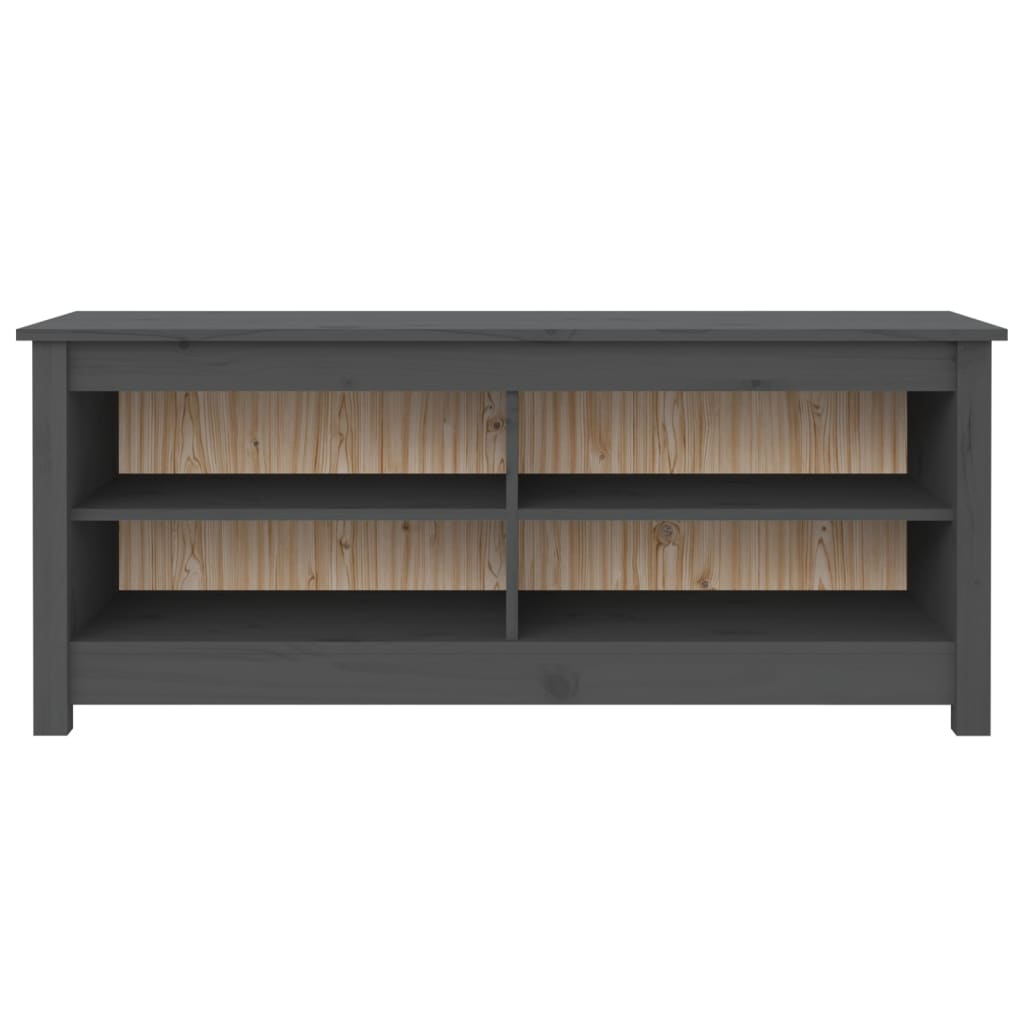 Skoskap Skohylle Skobenk Grå Skobenk Grå 110x38x45,5 cm heltre furu