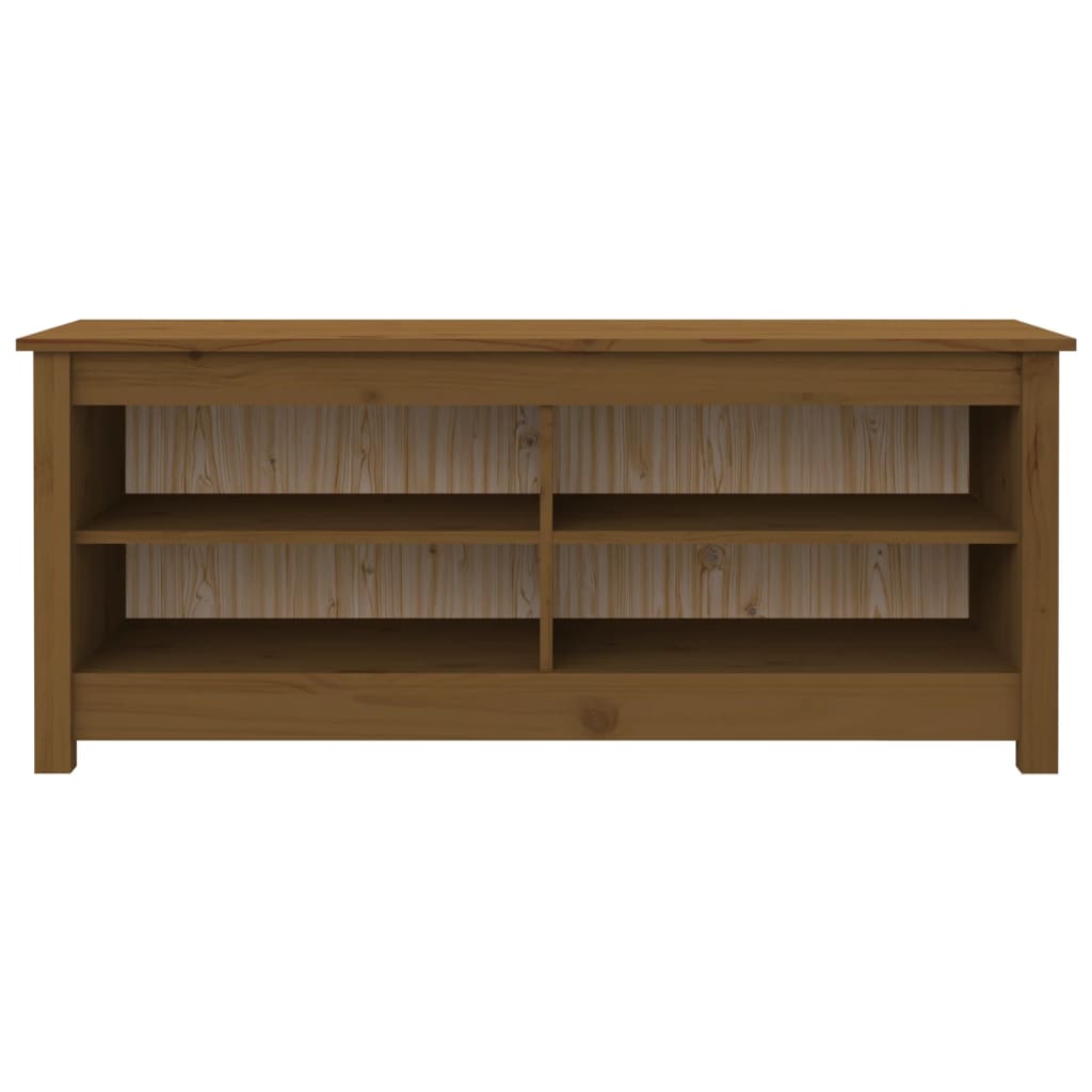 Skoskap Skohylle Skobenk Honningbrun Skobenk Honningbrun 110x38x45,5 cm heltre furu