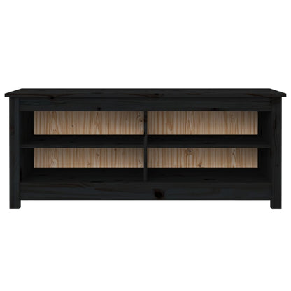 Skoskap Skohylle Skobenk Svart Skobenk 110x38x45,5 cm heltre furu