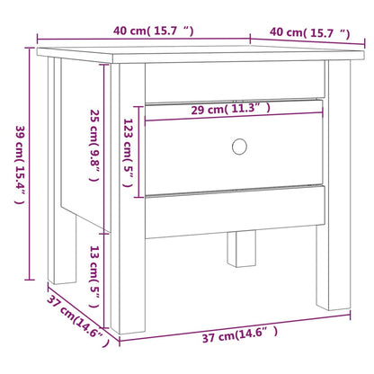 Sidebord honningbrun 40x40x39 cm heltre furu