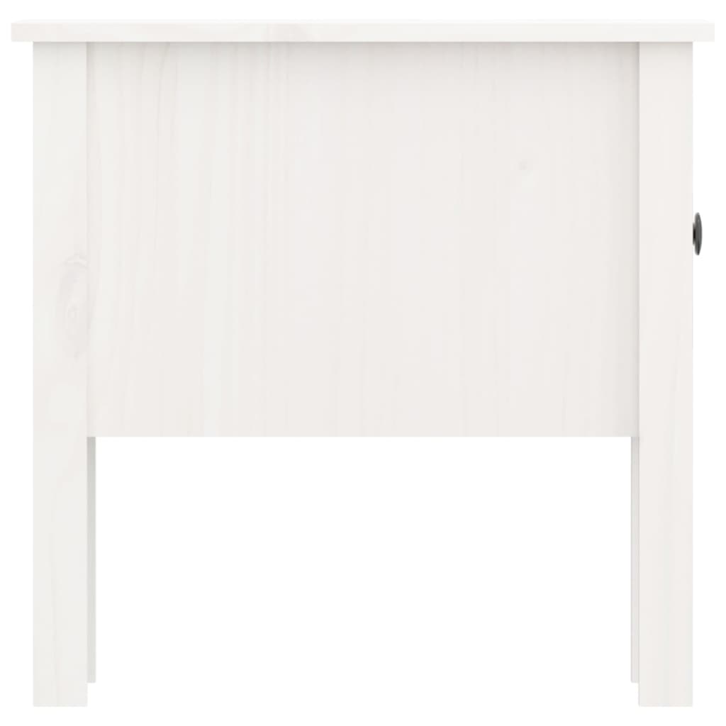 Sidebord Hvit 2 stk 50x50x49 cm heltre furu