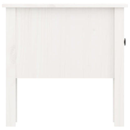 Sidebord Hvit 2 stk 50x50x49 cm heltre furu