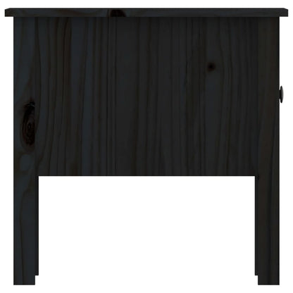 Sidebord svart 50x50x49 cm heltre furu