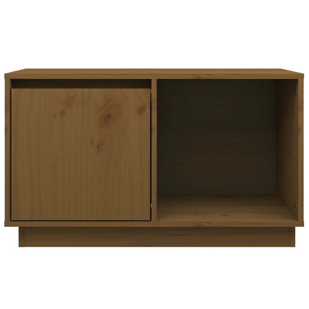 TV-benk honningbrun 74x35x44 cm heltre furu