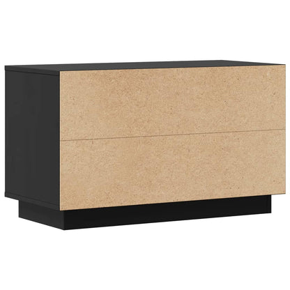 TV-benk svart 74x35x44 cm heltre furu