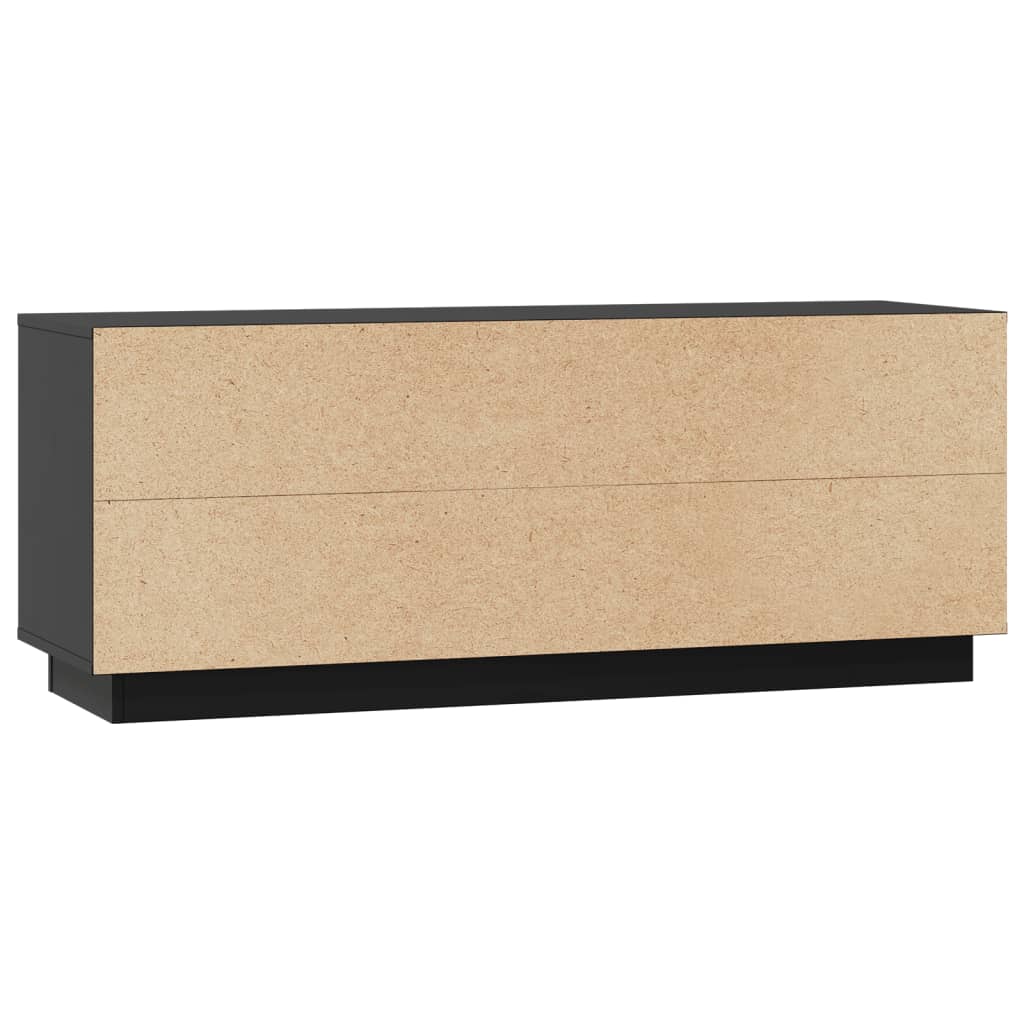 TV-benk svart 110,5x35x44 cm heltre furu