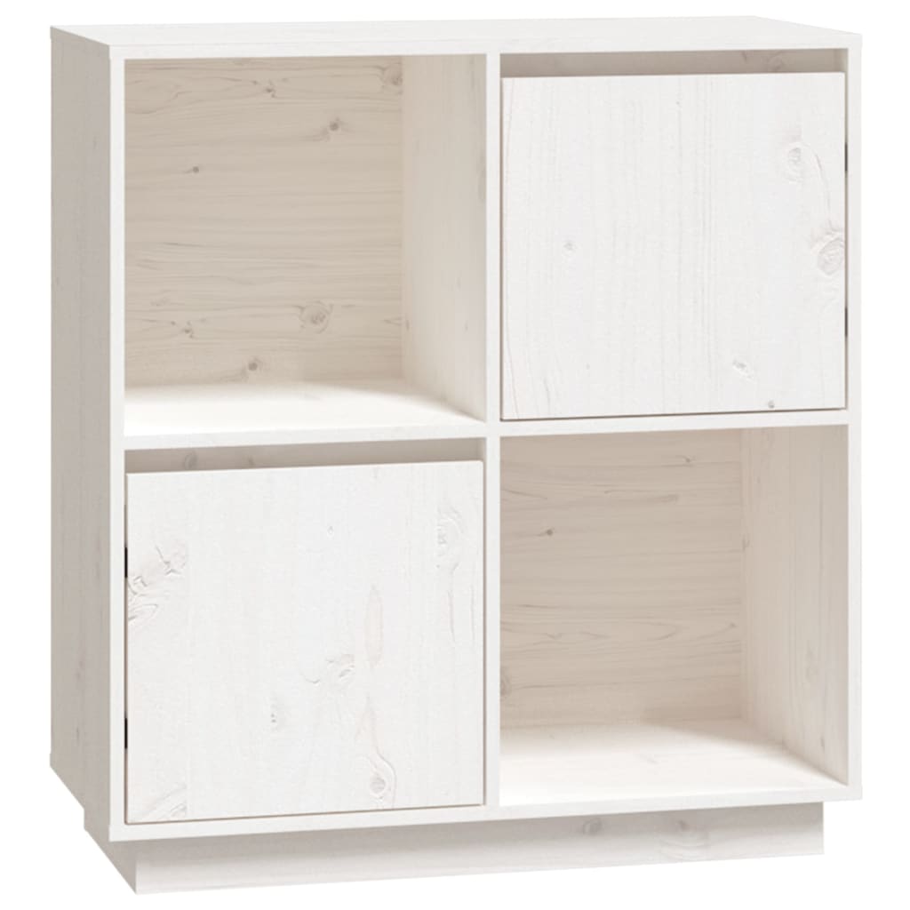 Skjenk hvit 74x35x80 cm heltre furu