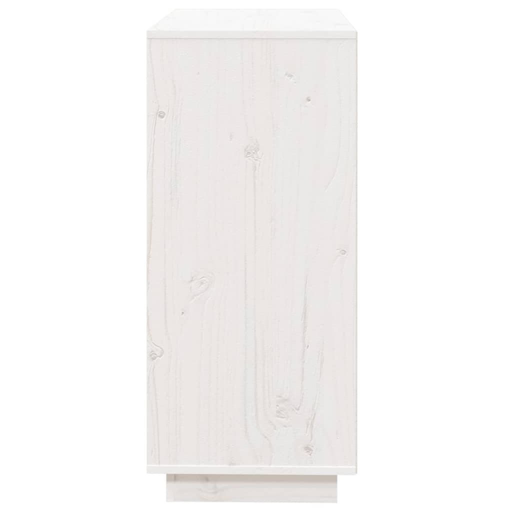 Skjenk hvit 74x35x80 cm heltre furu