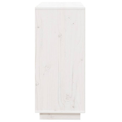 Skjenk hvit 74x35x80 cm heltre furu