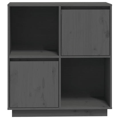 Skjenk grå 74x35x80 cm heltre furu