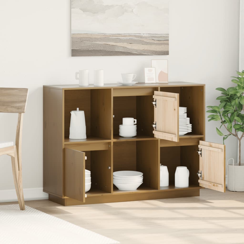 Skjenk Honningbrun 110,5x35x80 cm heltre furu