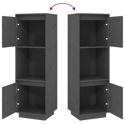 Skap Grå 38x35x117 cm heltre furu