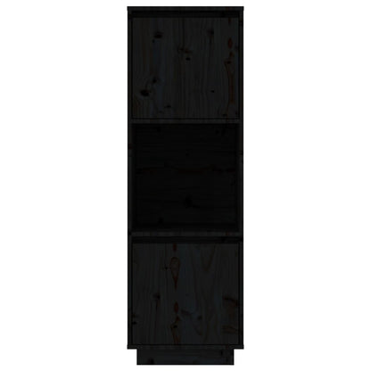 Skap Svart 38x35x117 cm heltre furu