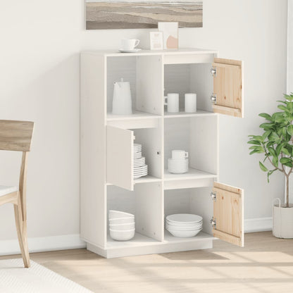 Skap Hvit 74x35x117 cm heltre furu