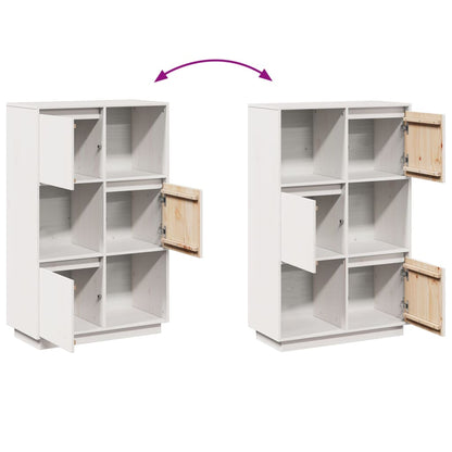 Skap Hvit 74x35x117 cm heltre furu