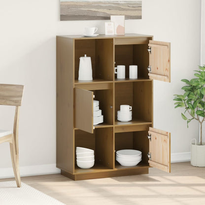 Skap Tre Honningbrun 74x35x117 cm heltre furu