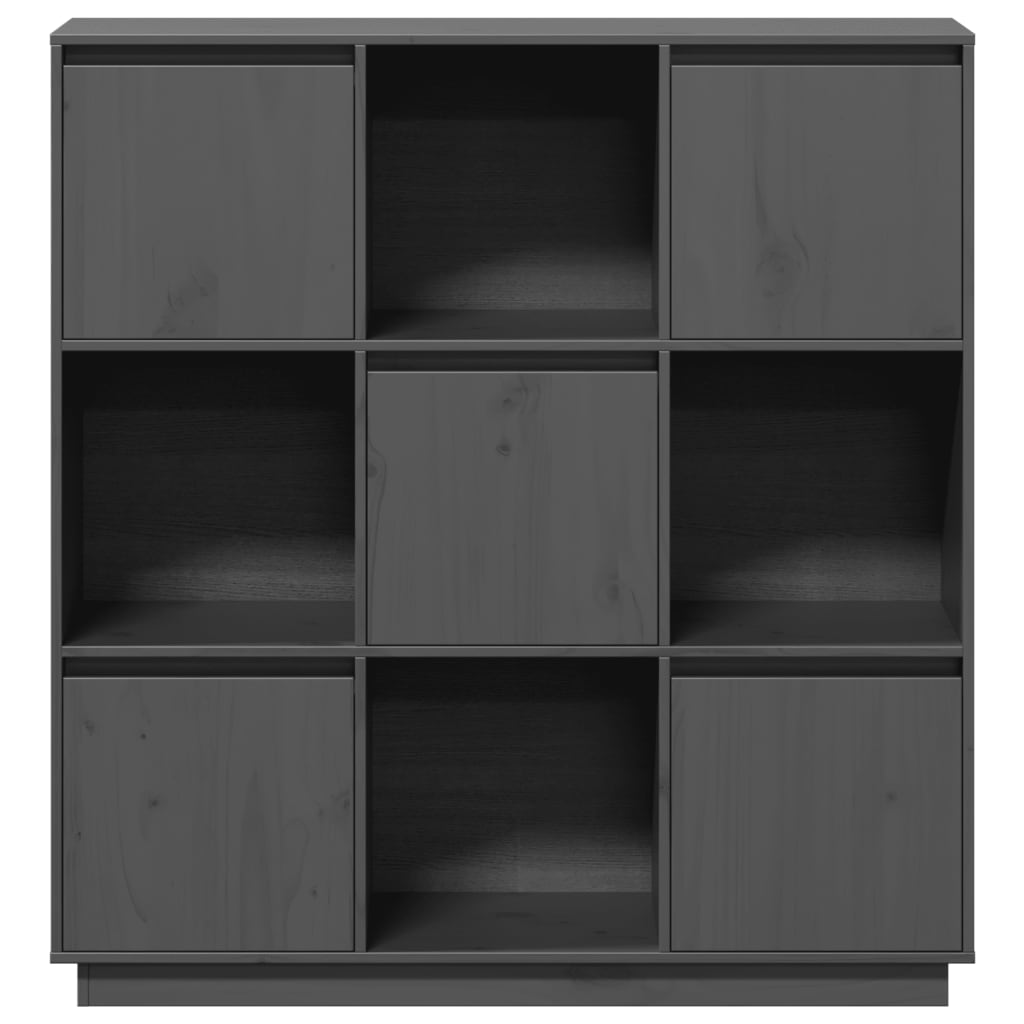 Skap Grå 110,5x35x117 cm heltre furu