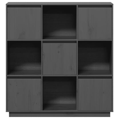 Skap Grå 110,5x35x117 cm heltre furu