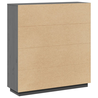 Skap Grå 110,5x35x117 cm heltre furu