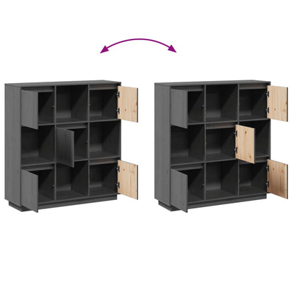 Skap Grå 110,5x35x117 cm heltre furu