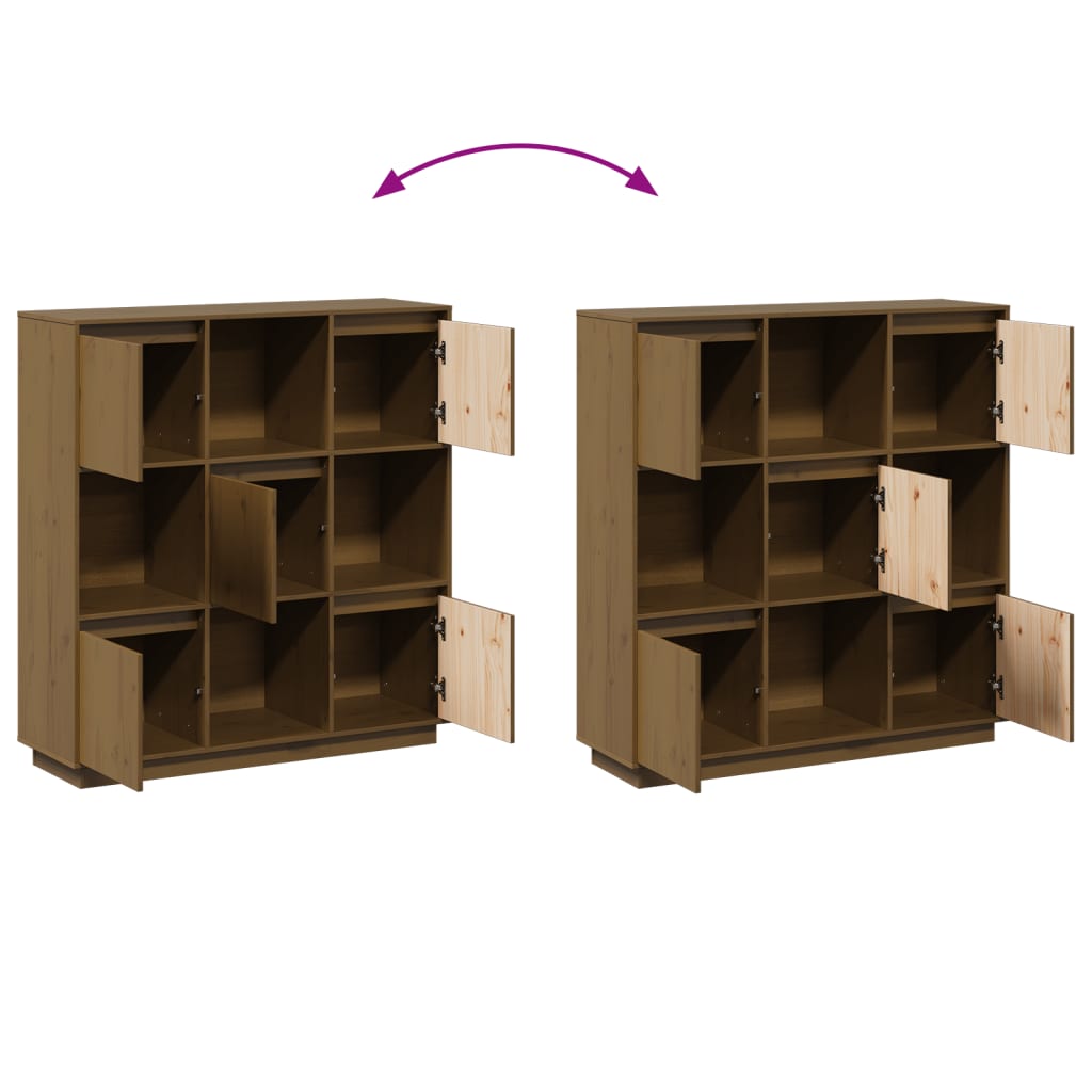 Skap Tre Honningbrun 110,5x35x117 cm heltre furu