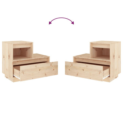 Nattbord Sengbord Tre heltre furu 60x34x51 cm