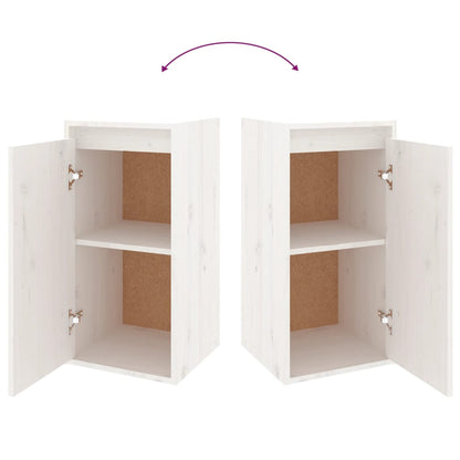 TV-Møbel Hvit Tv-benker 4 stk heltre furu