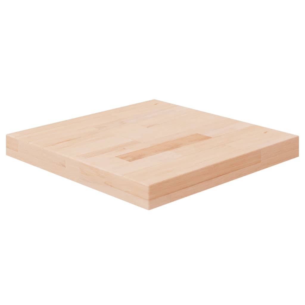 Bordplate Firkantet 40x40x4 cm ubehandlet heltre eik