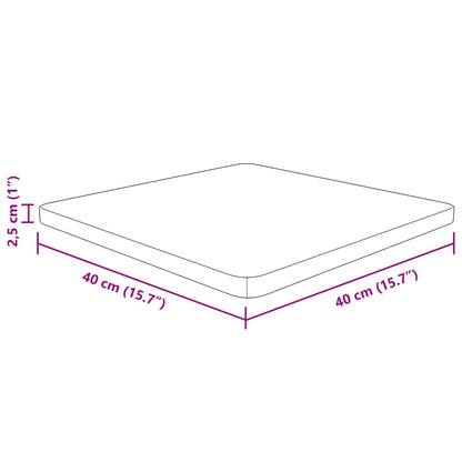 Bordplate Firkantet mørkebrun 40x40x2,5 cm behandlet heltre eik