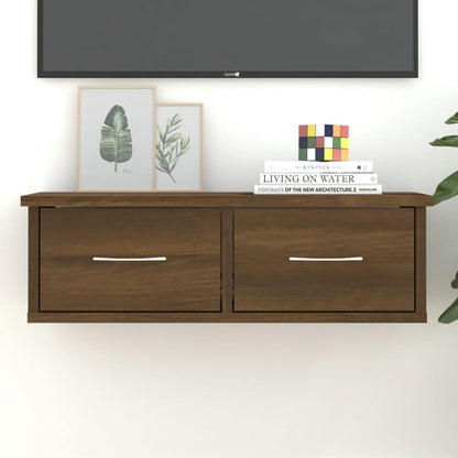 TV-benk brun eik 60x26x18,5 cm konstruert tre