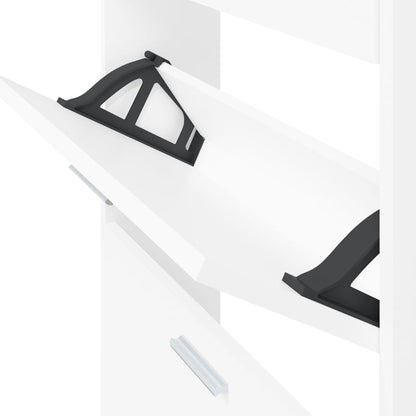 Skoskap Skohylle Skobenk Hvit 59x17x150 cm