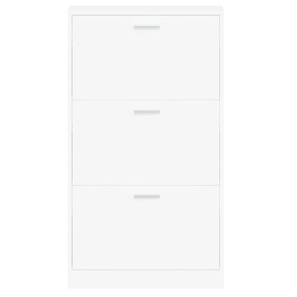 Skoskap Skohylle Skobenk Hvit 59x17x108 cm