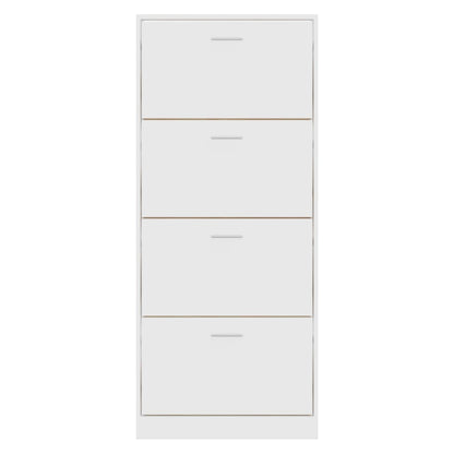 Skoskap Skohylle Skobenk Hvit 63x24x147 cm