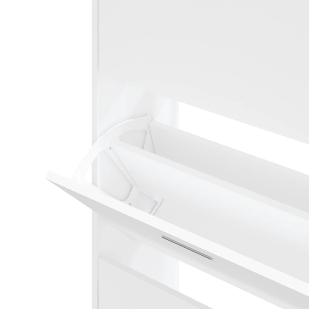 Skoskap Skohylle Skobenk Hvit 63x24x147 cm