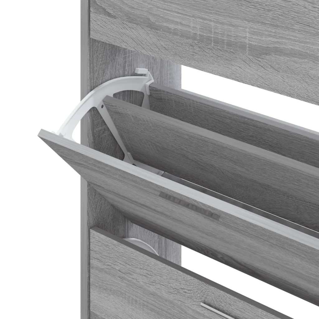 Skoskap Skohylle Skobenk Sonoma Grå 63x24x103 cm