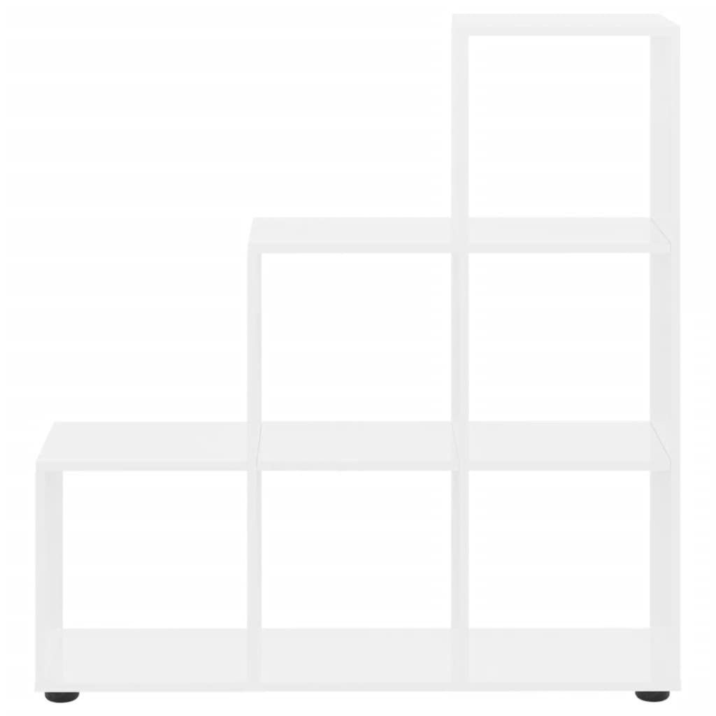 Bokhylle Høyglans Hvit 107 cm