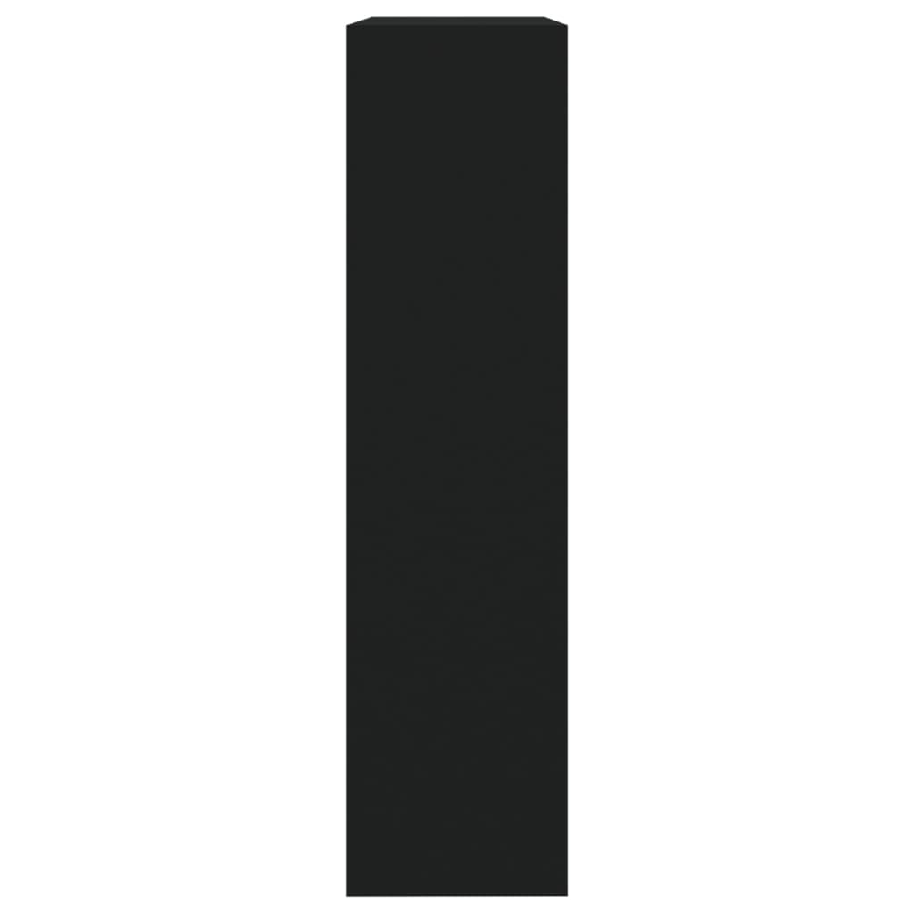 Skoskap Skohylle Skobenk Svart med speil 2 lag 63x17x67 cm