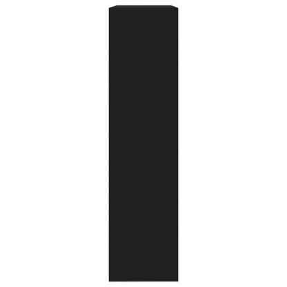 Skoskap Skohylle Skobenk Svart med speil 2 lag 63x17x67 cm