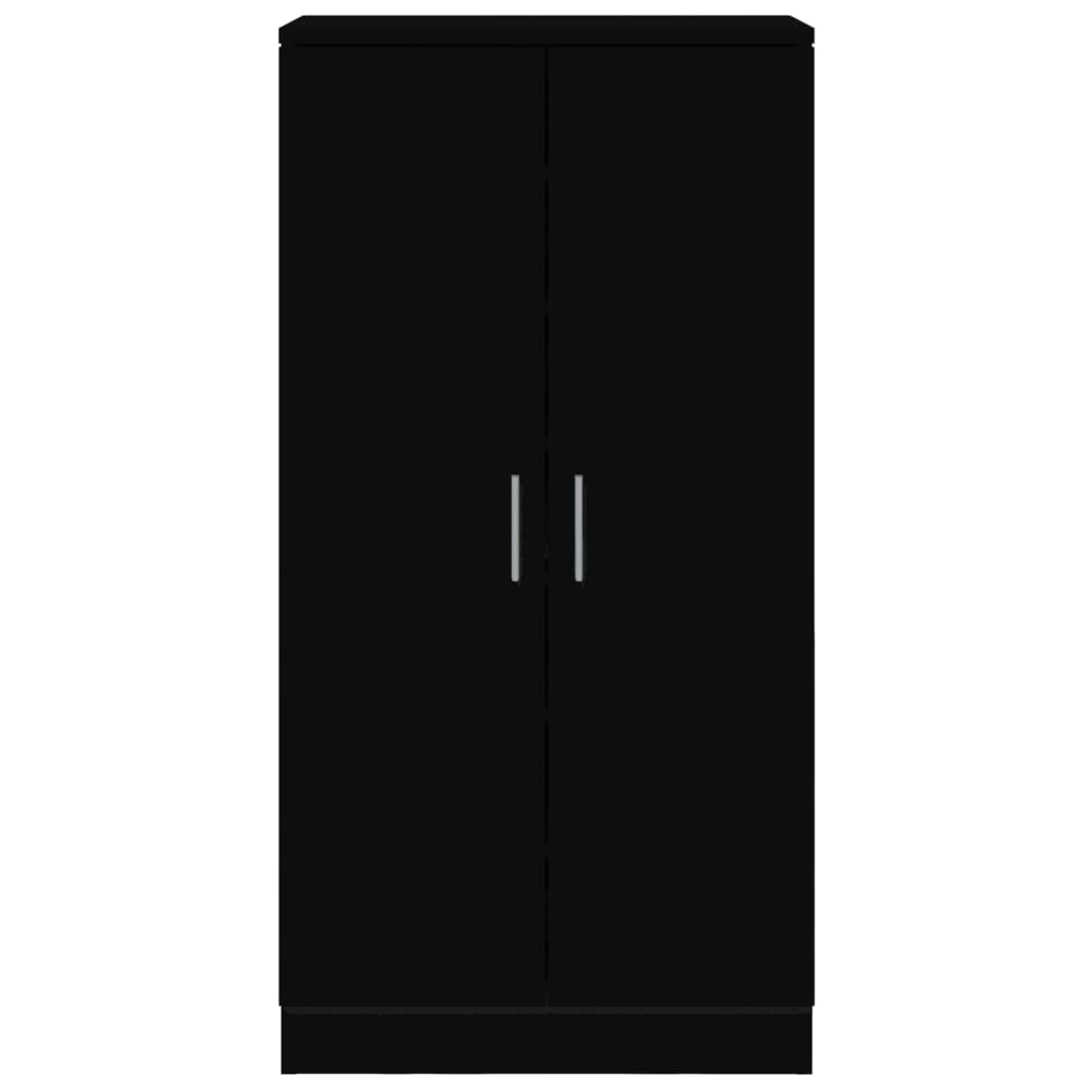 Skoskap Skohylle Skobenk Svart 55x35x108 cm