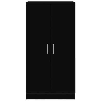 Skoskap Skohylle Skobenk Svart 55x35x108 cm