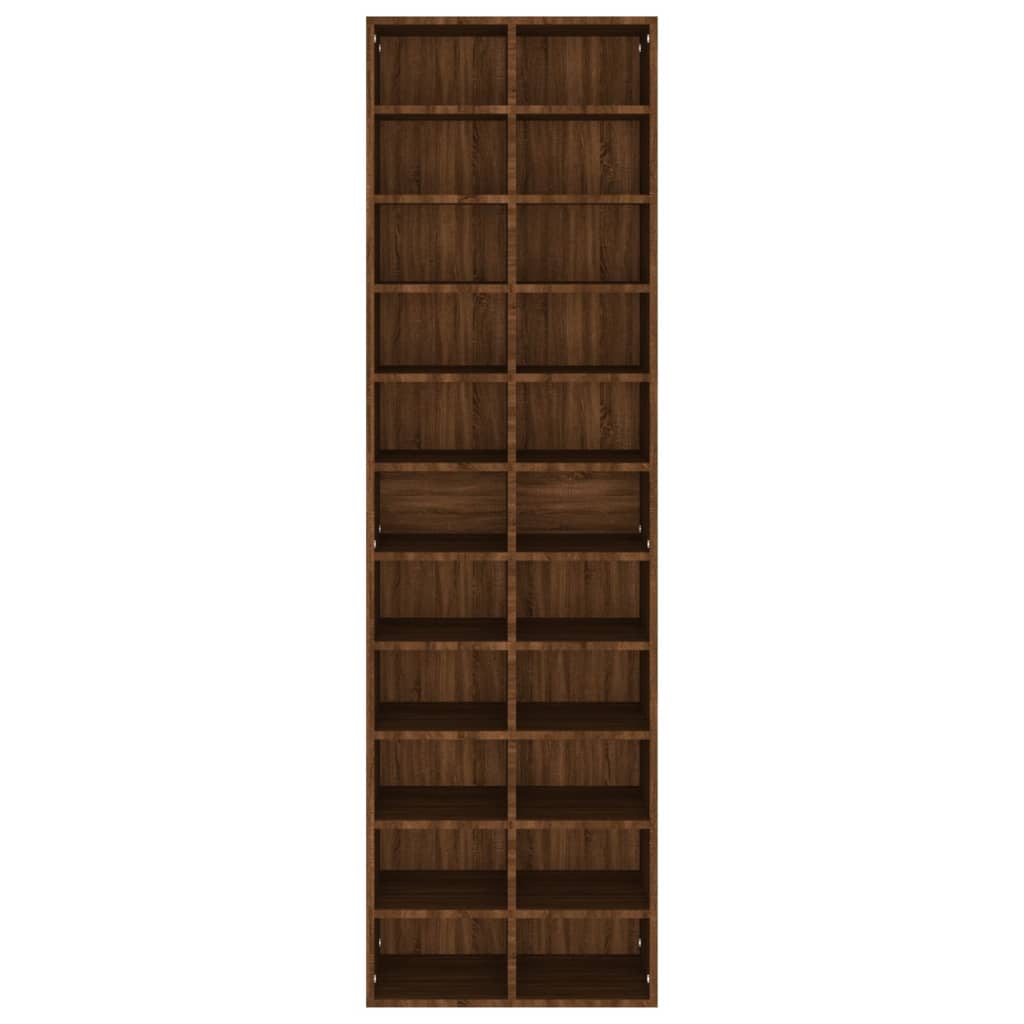 Skoskap Skohylle Skobenk Brun Eik 54x34x183 cm