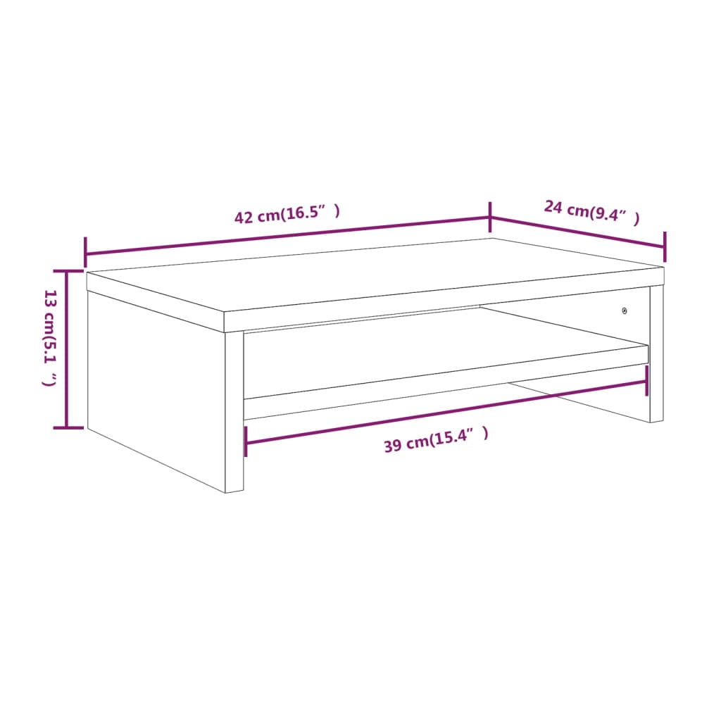 TV-Skjermstativ grå sonoma 42x24x13 cm konstruert tre