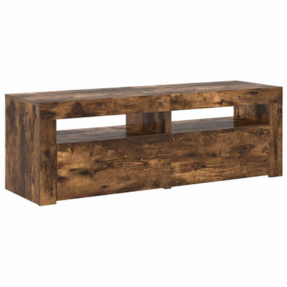 TV-Møbel Røkt Eik TV-benk med LED-lys 120x35x40 cm