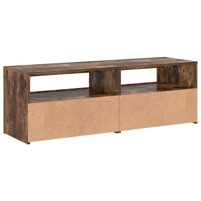 TV-Møbel Røkt Eik TV-benk med LED-lys 120x35x40 cm