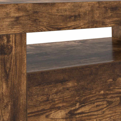 TV-Møbel Røkt Eik TV-benk med LED-lys 120x35x40 cm