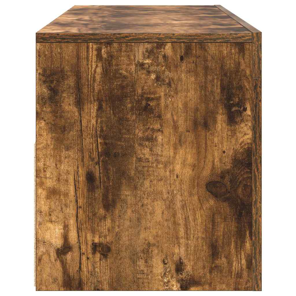 TV-Møbel Røkt Eik TV-benk med LED-lys 120x35x40 cm