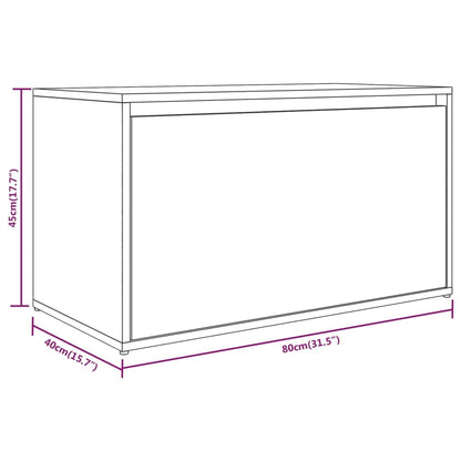 Hallbenk Gangbenk 80x40x45 cm grå sonoma konstruert tre