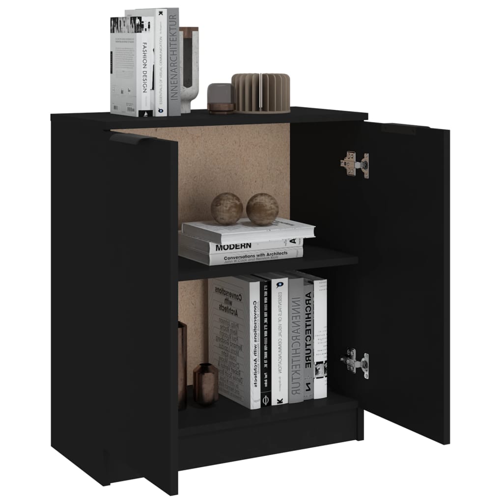 Skjenk Svart 60x30x70 cm