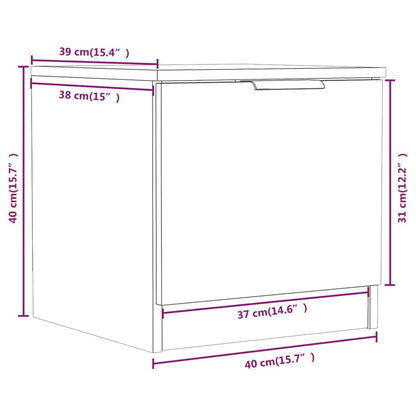 Nattbord Sengbord sonoma eik 40x39x40 cm