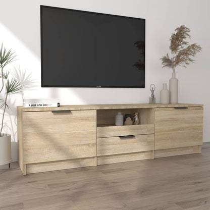 TV-benk sonoma eik 140x35x40 cm konstruert tre